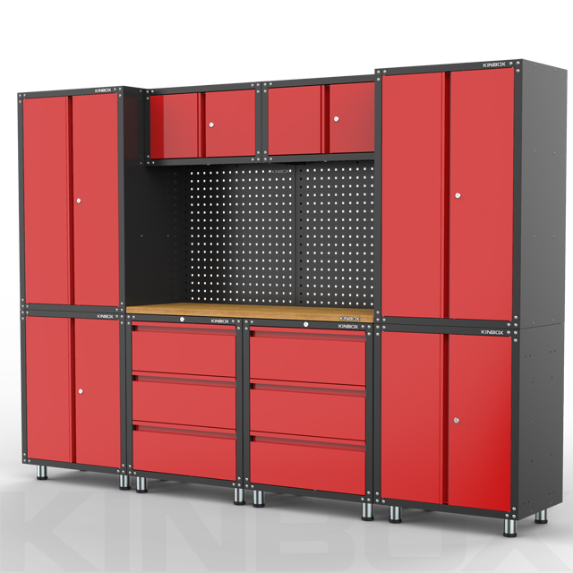 11-teiliger modularer Garagenschrank-Hardware-Arbeitstisch zur Werkzeugaufbewahrung